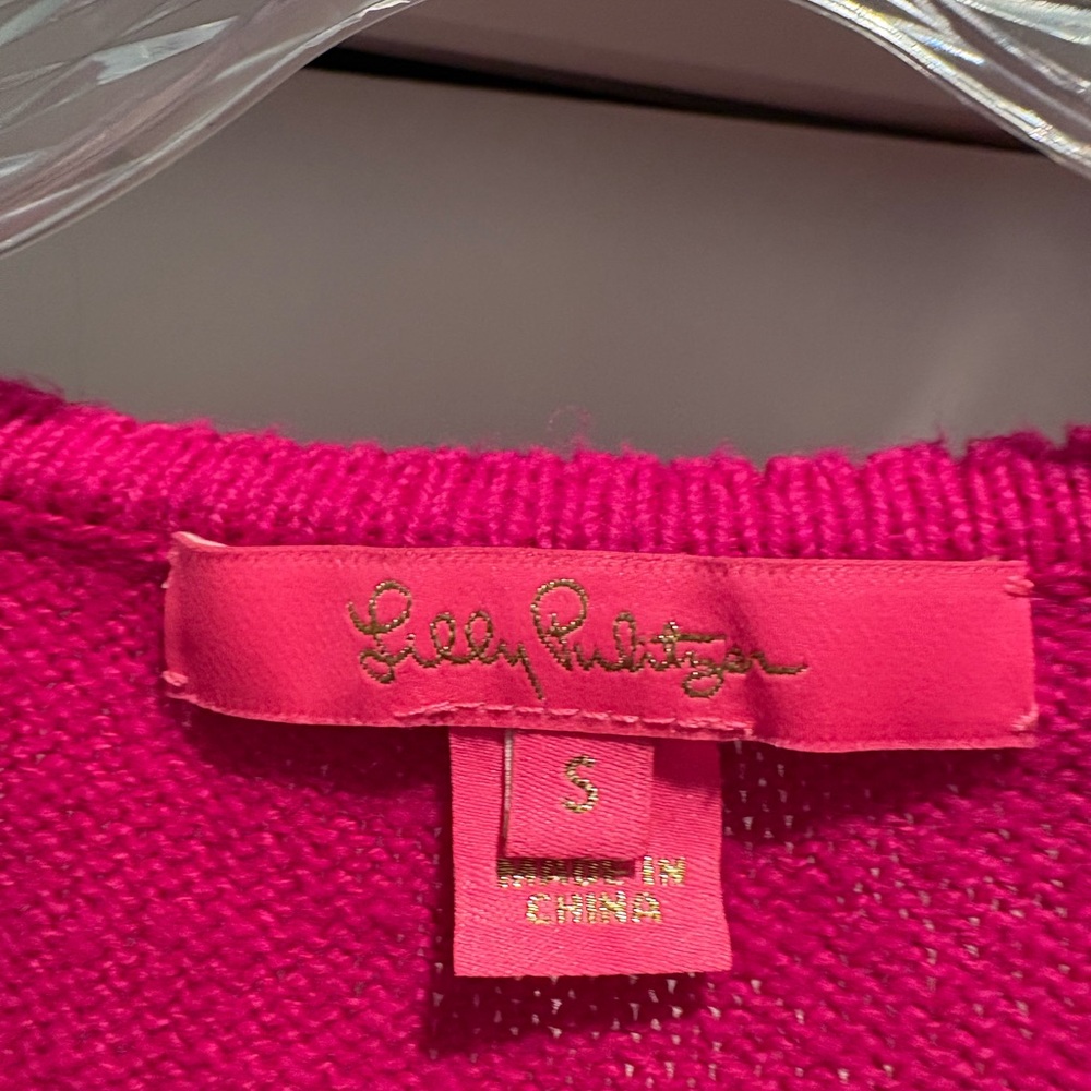 Lilly Pulitzer Vibrant Pink Heart Sweater - Picture 2 of 7